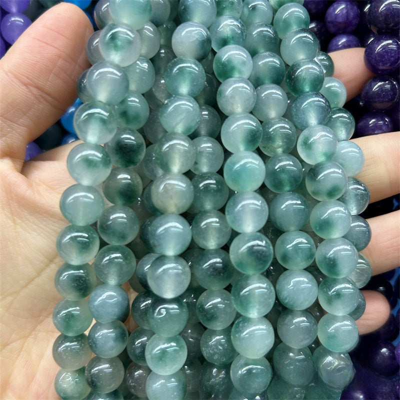 Natural Chalcedony Jewelry Featuring Elegant Beading Craftsmanship