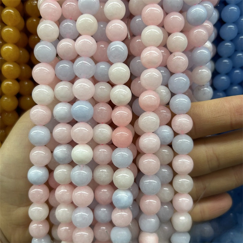 Natural Chalcedony Jewelry Featuring Elegant Beading Craftsmanship