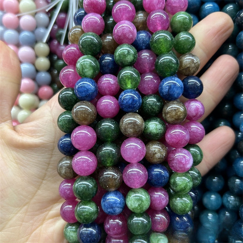 Natural Chalcedony Jewelry Featuring Elegant Beading Craftsmanship