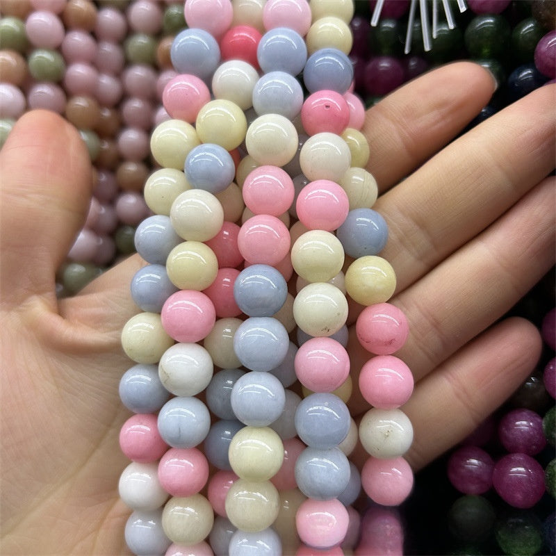 Natural Chalcedony Jewelry Featuring Elegant Beading Craftsmanship