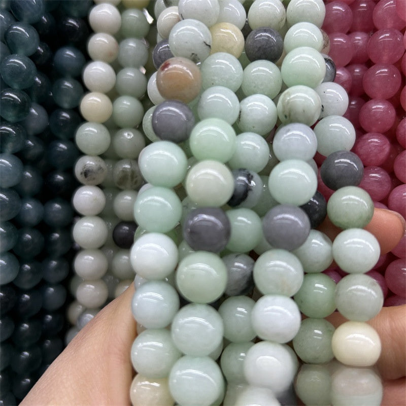 Natural Chalcedony Jewelry Featuring Elegant Beading Craftsmanship
