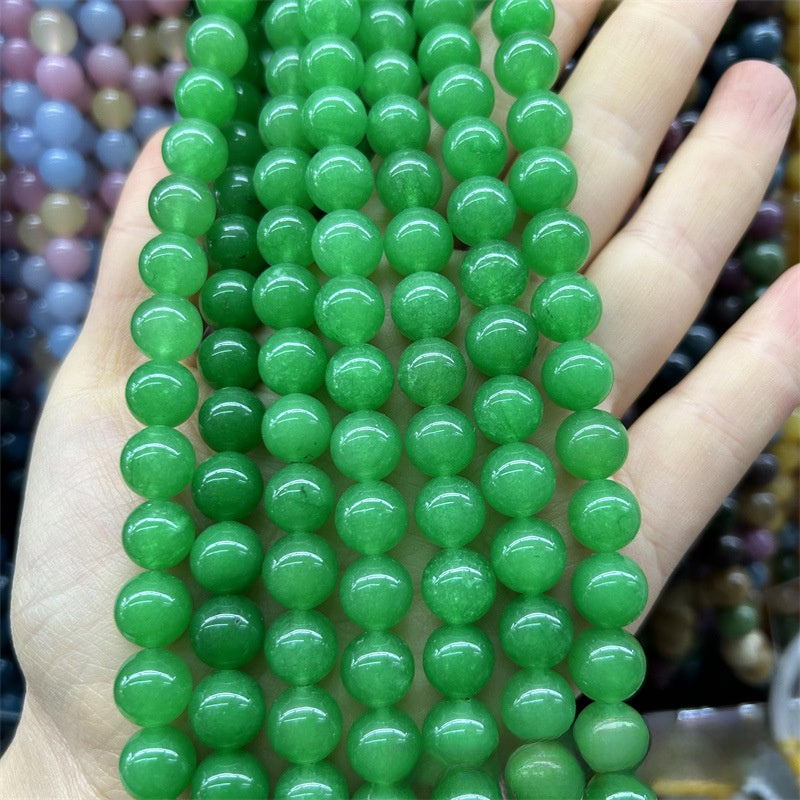 Natural Chalcedony Jewelry Featuring Elegant Beading Craftsmanship