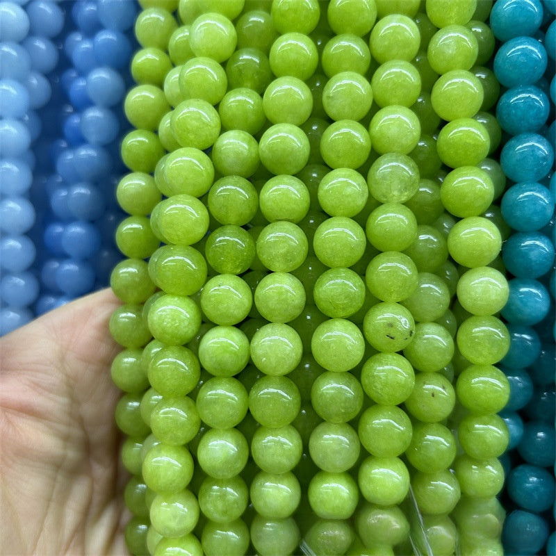 Natural Chalcedony Jewelry Featuring Elegant Beading Craftsmanship