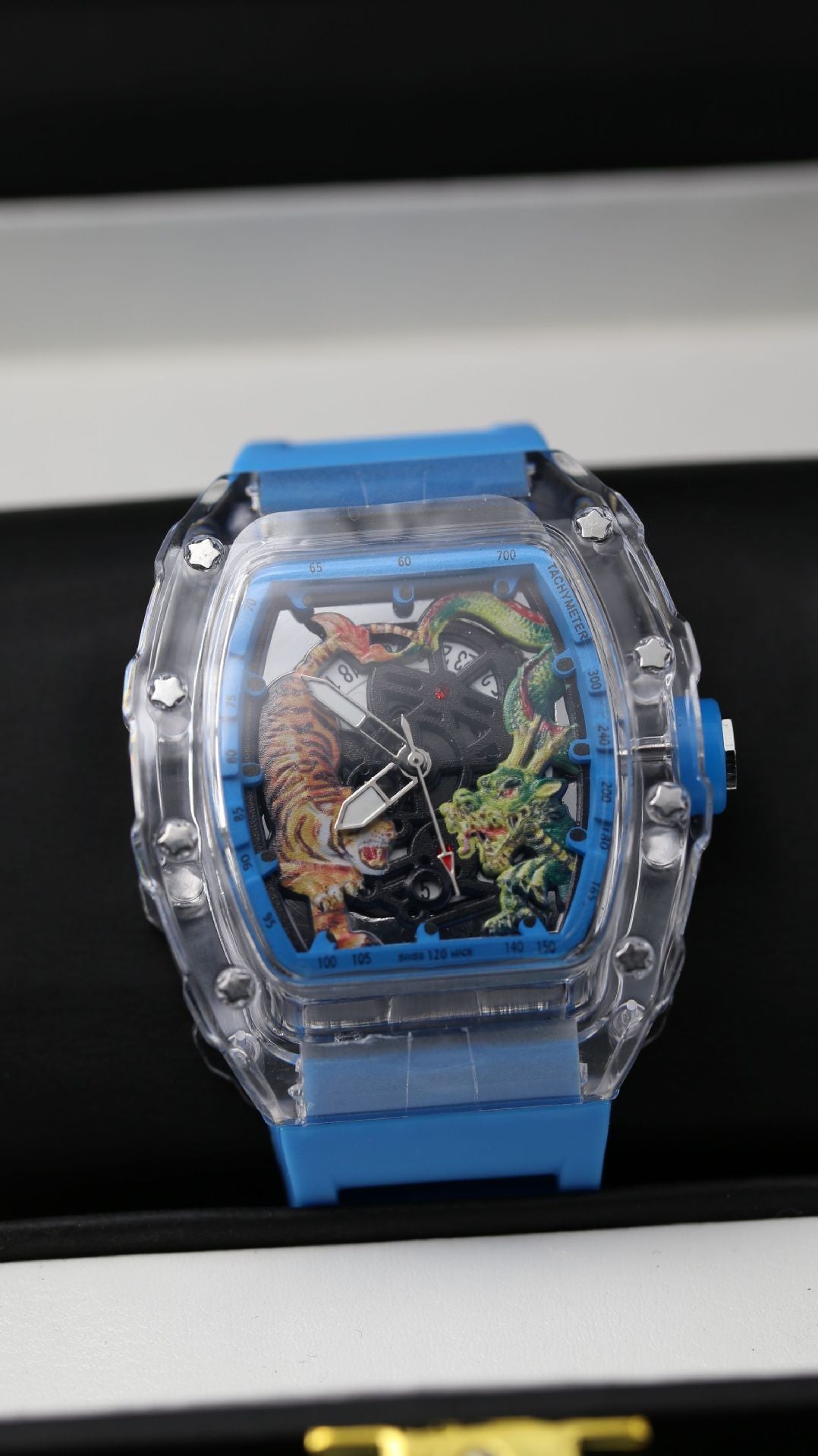 Men's Quartz Watch With Barrel Shape Dial, PU Strap, Pin Buckle, And Ordinary Glass Mirror