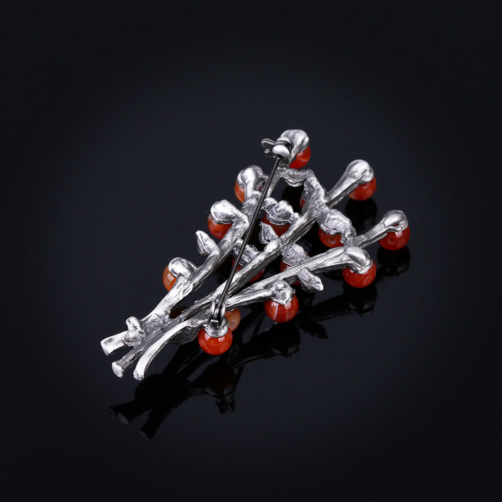 Alloy Flowers Pin With Electroplated Finish, Elegant Floral Design Accessory