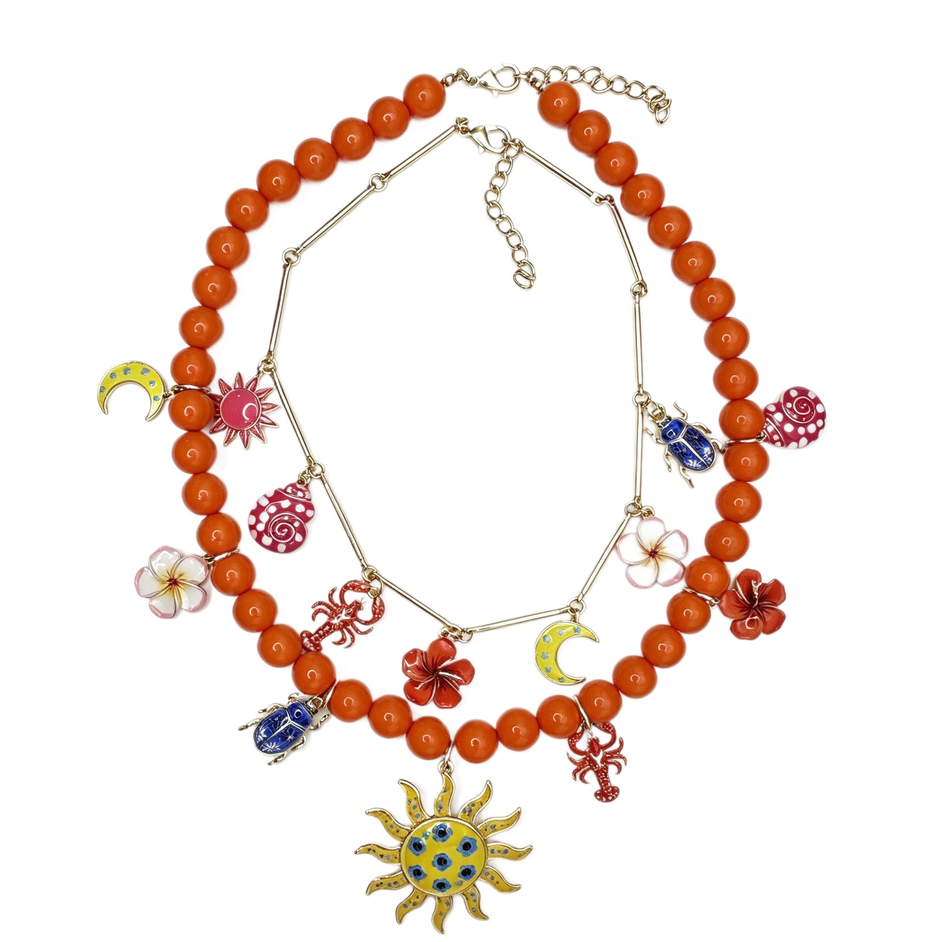 Exaggerated Blue Flowers Necklace For Women Featuring Electroplated Alloy Pendant