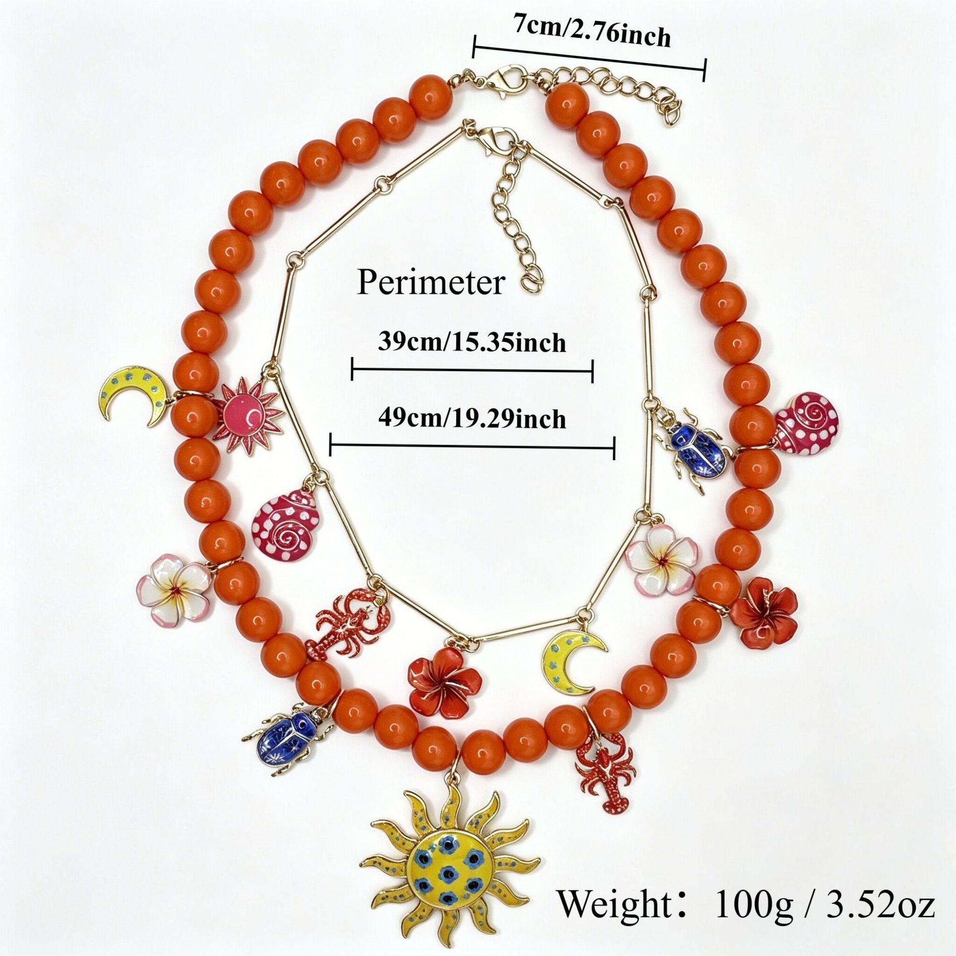 Exaggerated Blue Flowers Necklace For Women Featuring Electroplated Alloy Pendant