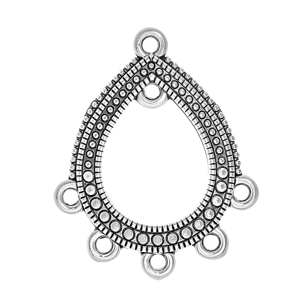 Geometric Alloy Jewelry Accessories Featuring Electroplated Antique Silver Plated Finish In Silver With Ethnic Style