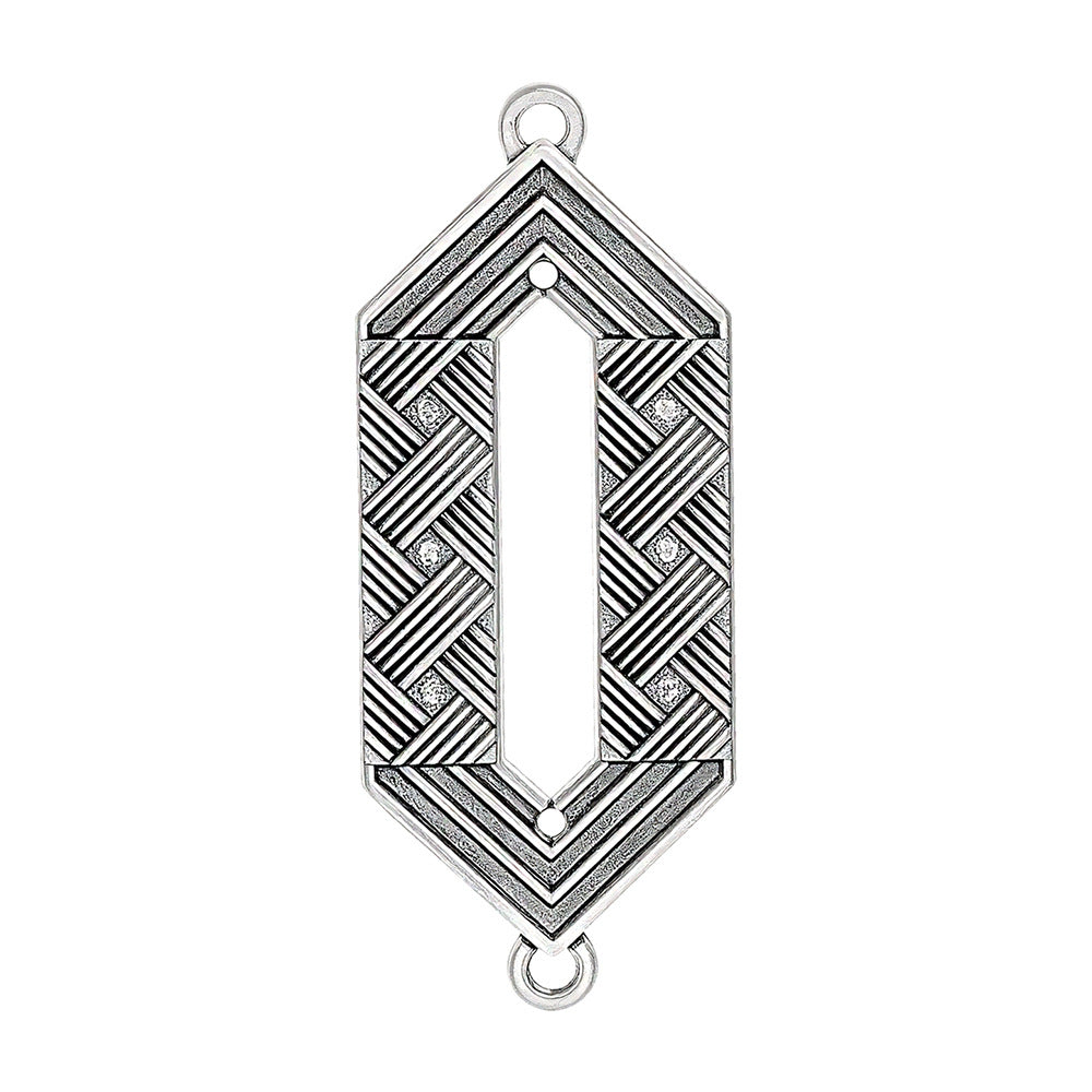 Geometric Alloy Jewelry Accessories Featuring Electroplated Antique Silver Plated Finish In Silver With Ethnic Style