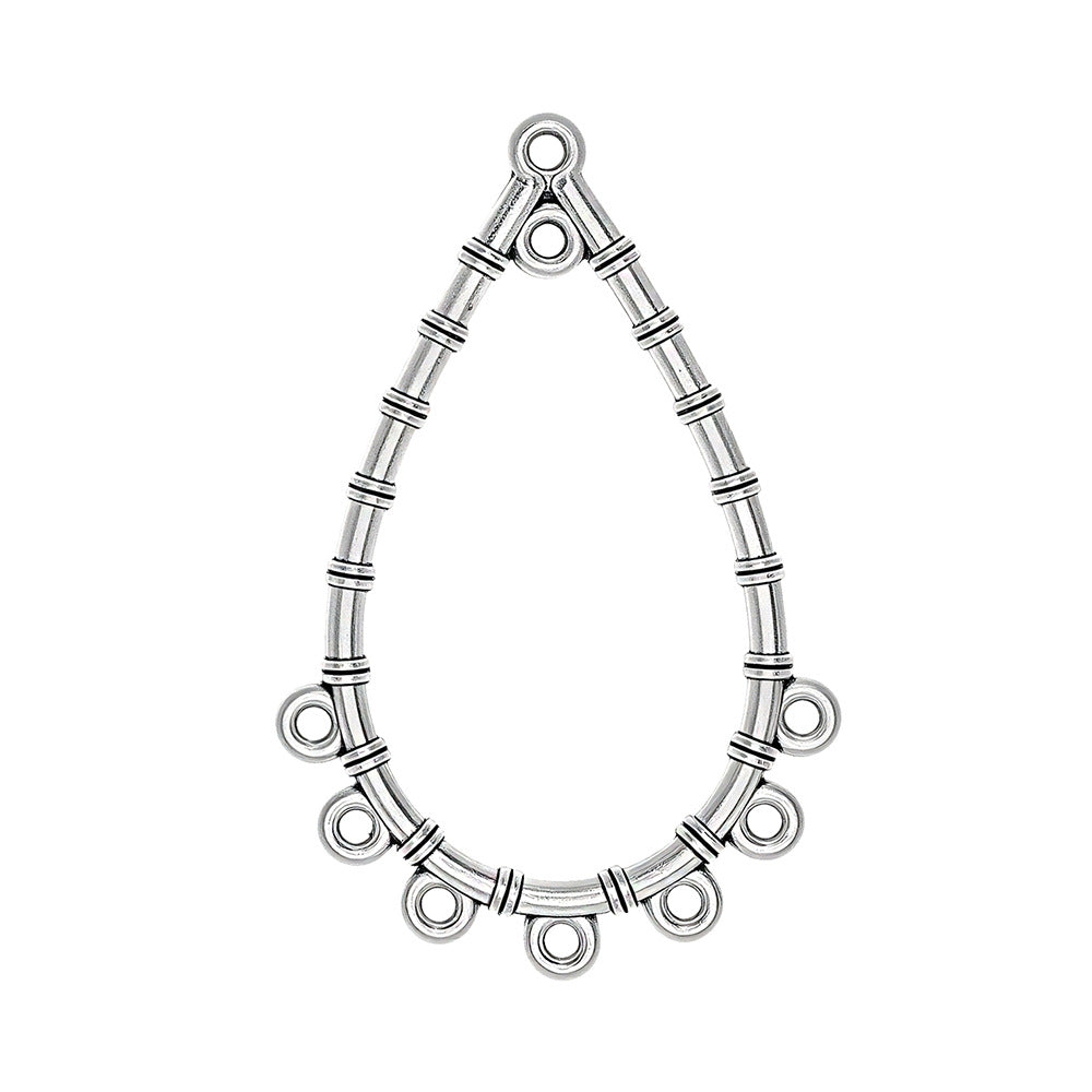 Geometric Alloy Jewelry Accessories Featuring Electroplated Antique Silver Plated Finish In Silver With Ethnic Style