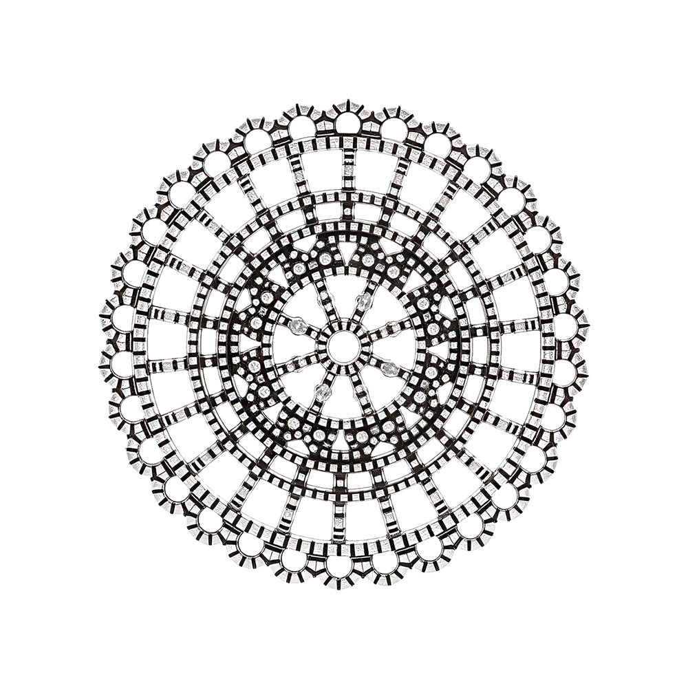 Geometric Alloy Jewelry Accessories Featuring Electroplated Antique Silver Plated Finish In Silver With Ethnic Style