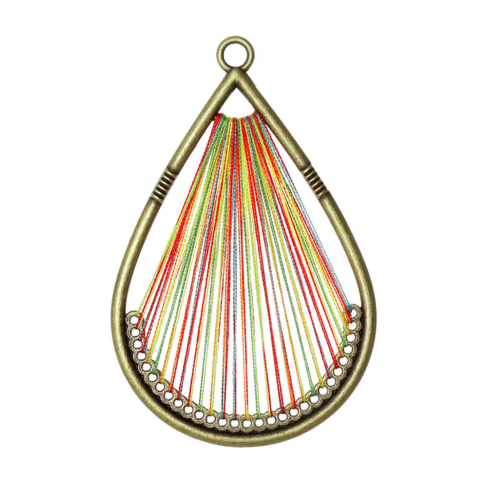 Alloy Earring Findings With Braid Craftsmanship In Bohemian Style, Available In Colour For Jewelry Accessories