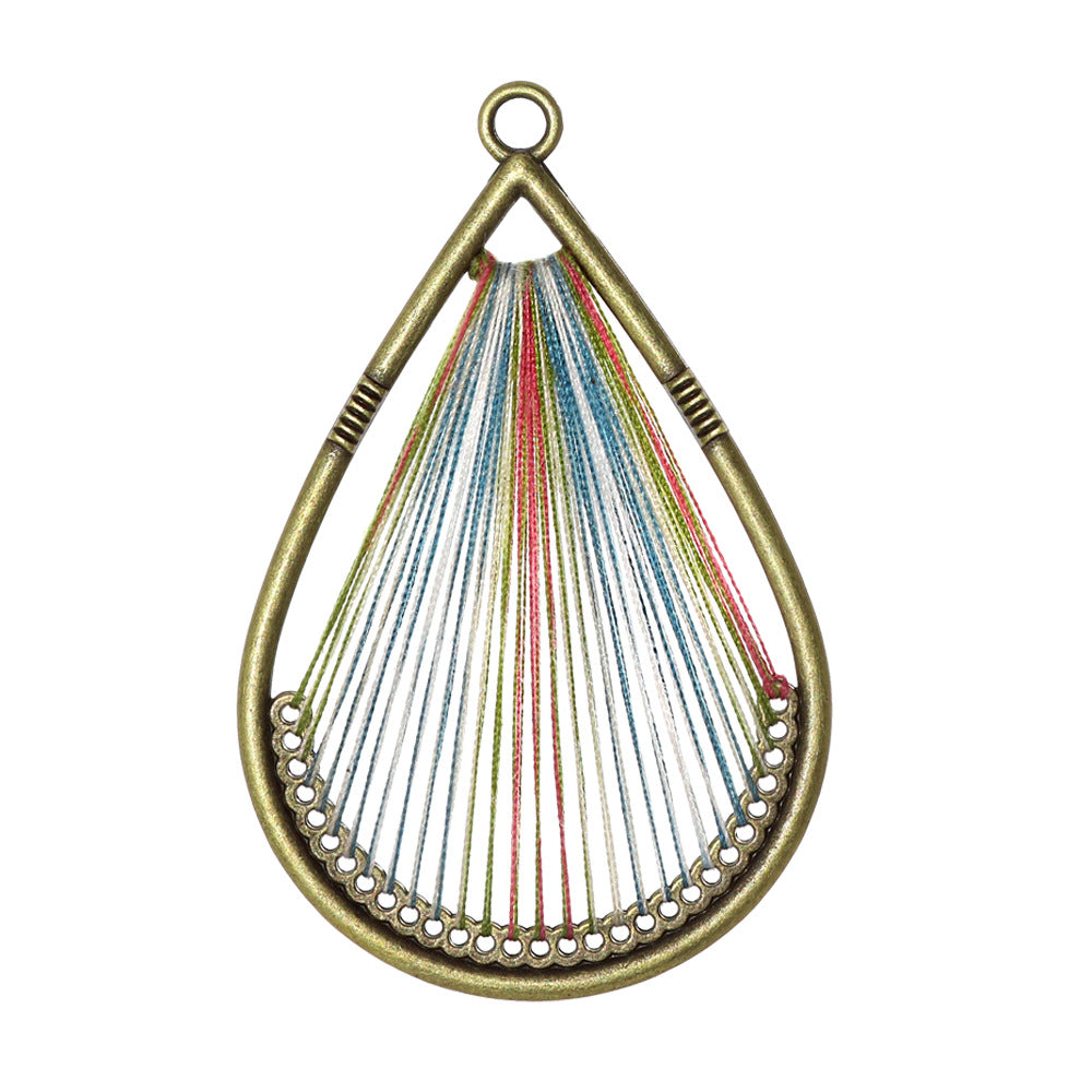 Alloy Earring Findings With Braid Craftsmanship In Bohemian Style, Available In Colour For Jewelry Accessories