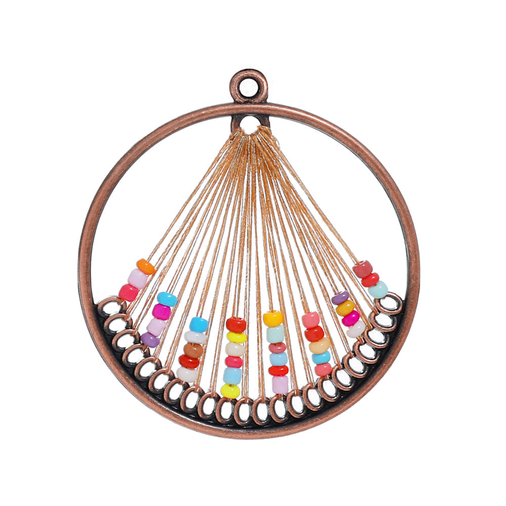 Alloy Earring Findings With Braid Craftsmanship In Bohemian Style, Available In Colour For Jewelry Accessories
