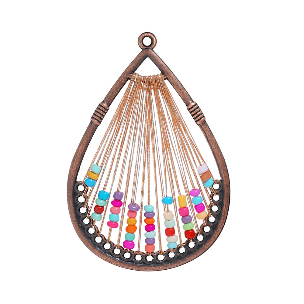 Alloy Earring Findings With Braid Craftsmanship In Bohemian Style, Available In Colour For Jewelry Accessories