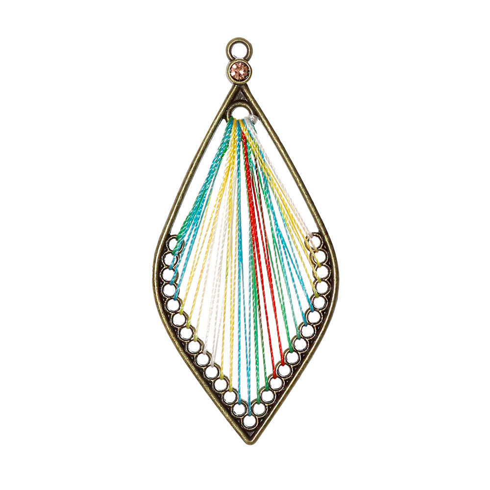 Alloy Earring Findings With Braid Craftsmanship In Bohemian Style, Available In Colour For Jewelry Accessories