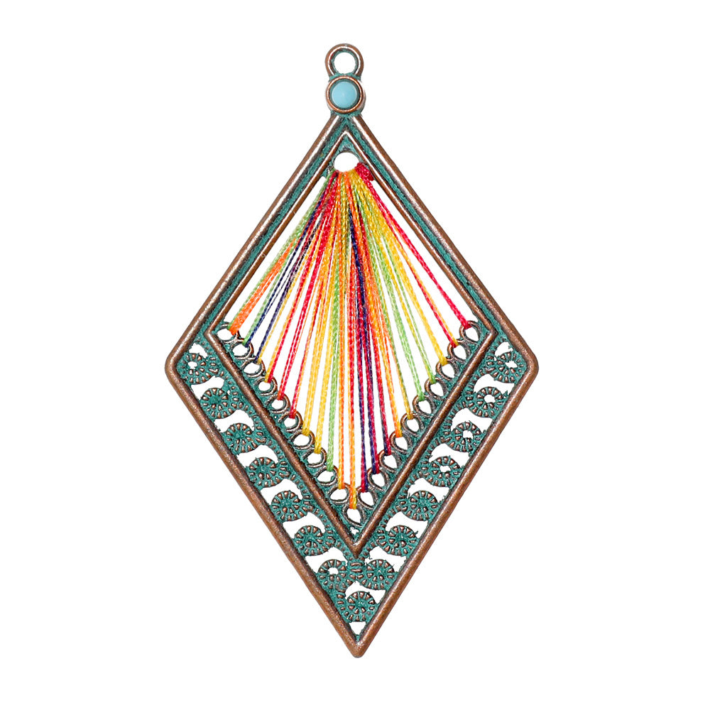 Alloy Earring Findings With Braid Craftsmanship In Bohemian Style, Available In Colour For Jewelry Accessories