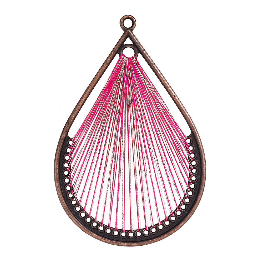 Alloy Earring Findings With Braid Craftsmanship In Bohemian Style, Available In Colour For Jewelry Accessories