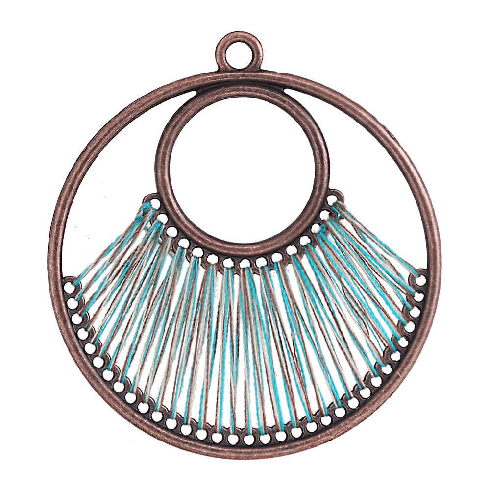 Alloy Earring Findings With Braid Craftsmanship In Bohemian Style, Available In Colour For Jewelry Accessories