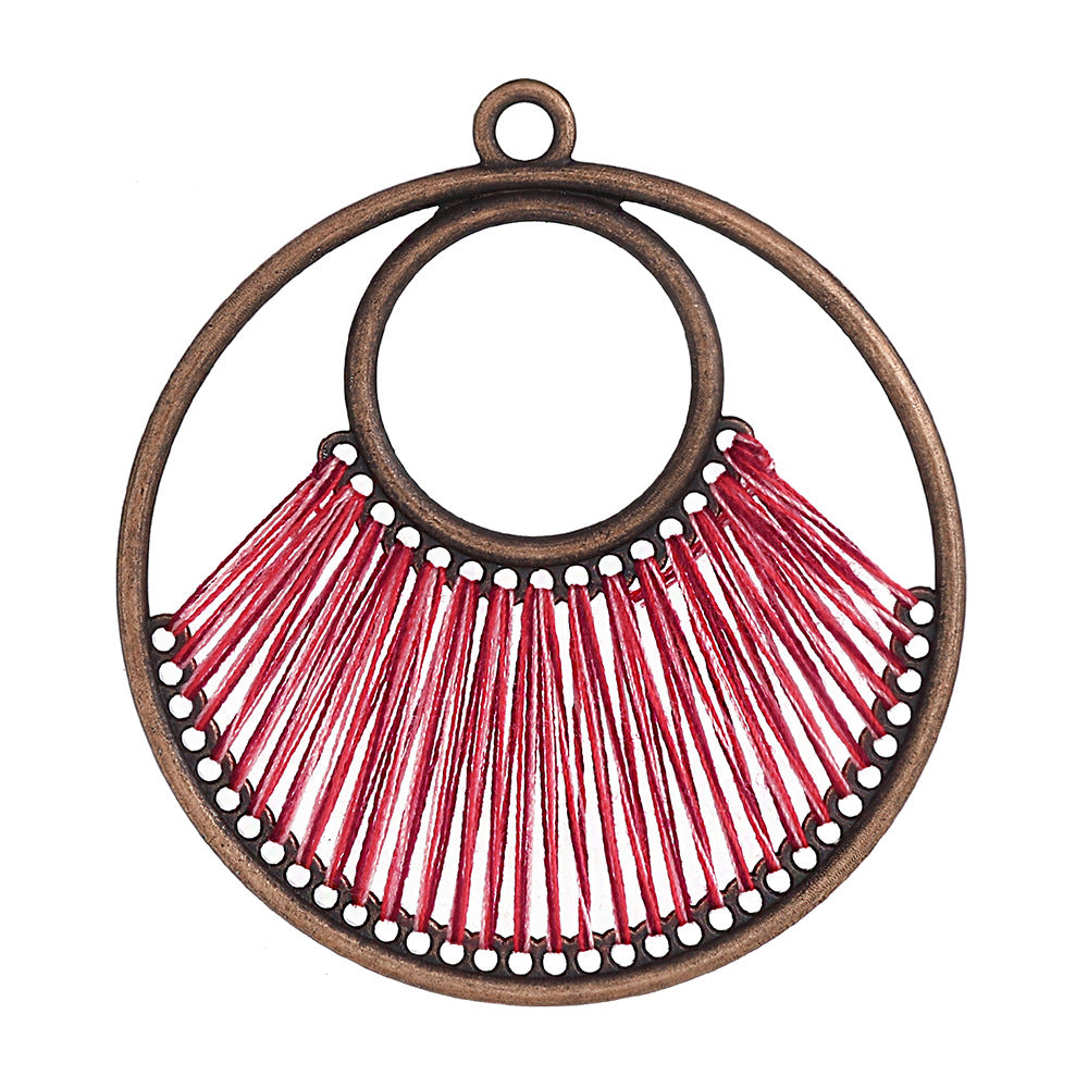 Alloy Earring Findings With Braid Craftsmanship In Bohemian Style, Available In Colour For Jewelry Accessories