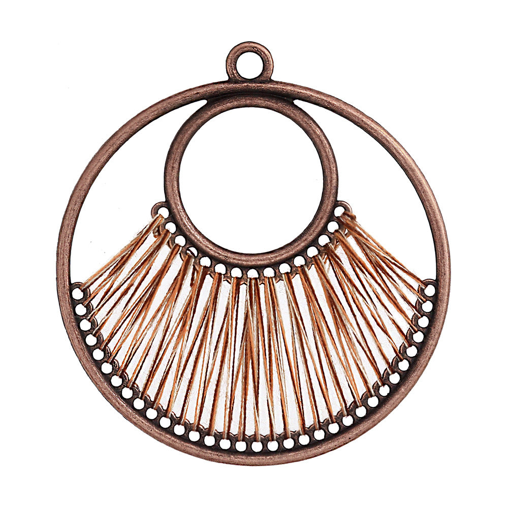 Alloy Earring Findings With Braid Craftsmanship In Bohemian Style, Available In Colour For Jewelry Accessories