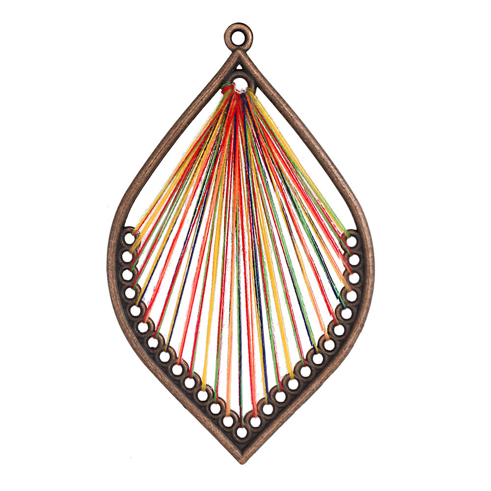 Alloy Earring Findings With Braid Craftsmanship In Bohemian Style, Available In Colour For Jewelry Accessories