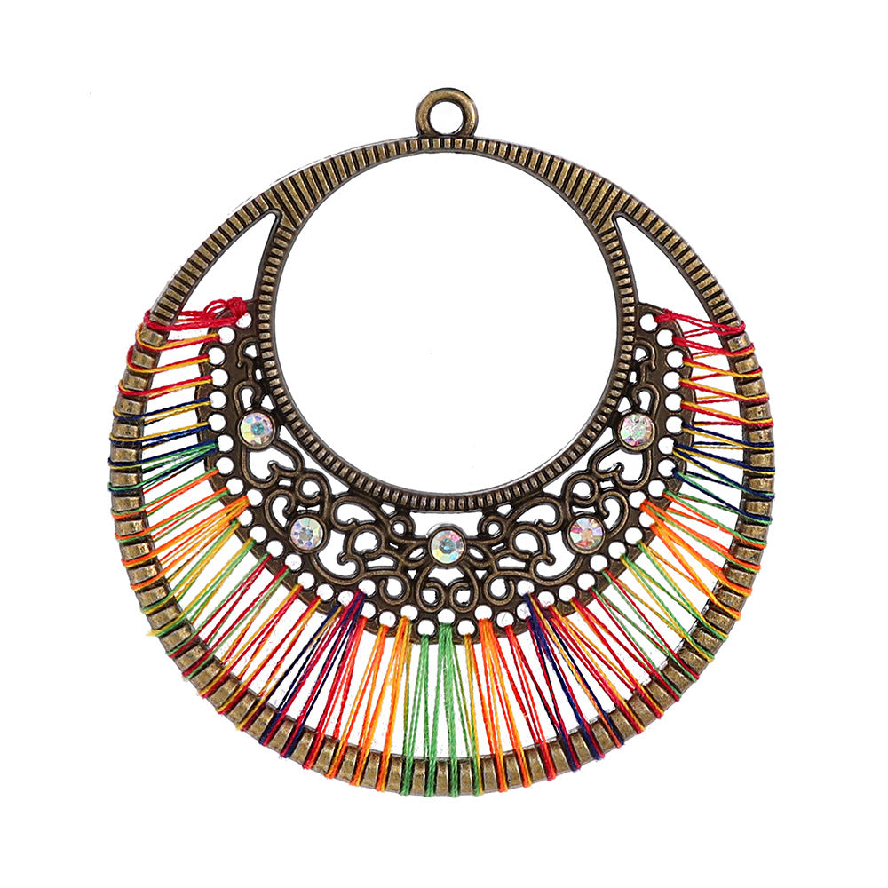 Alloy Earring Findings With Braid Craftsmanship In Bohemian Style, Available In Colour For Jewelry Accessories