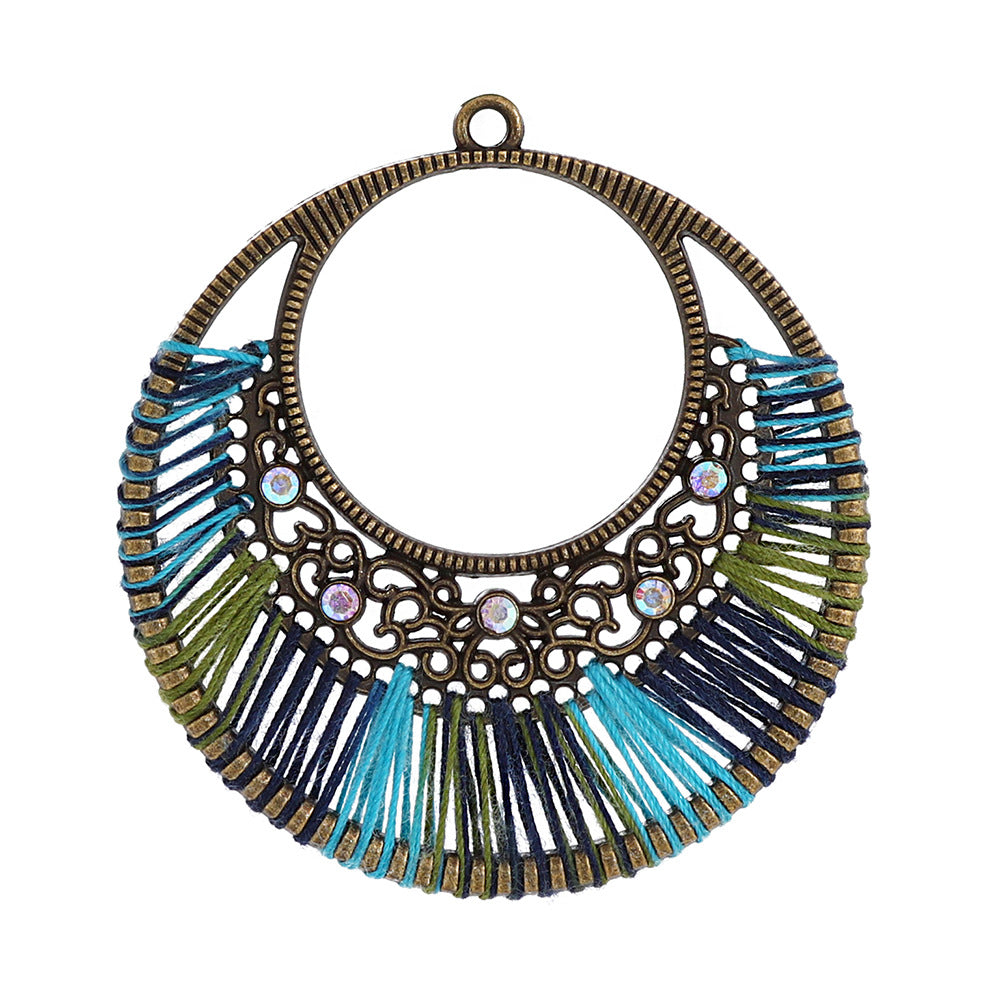 Alloy Earring Findings With Braid Craftsmanship In Bohemian Style, Available In Colour For Jewelry Accessories