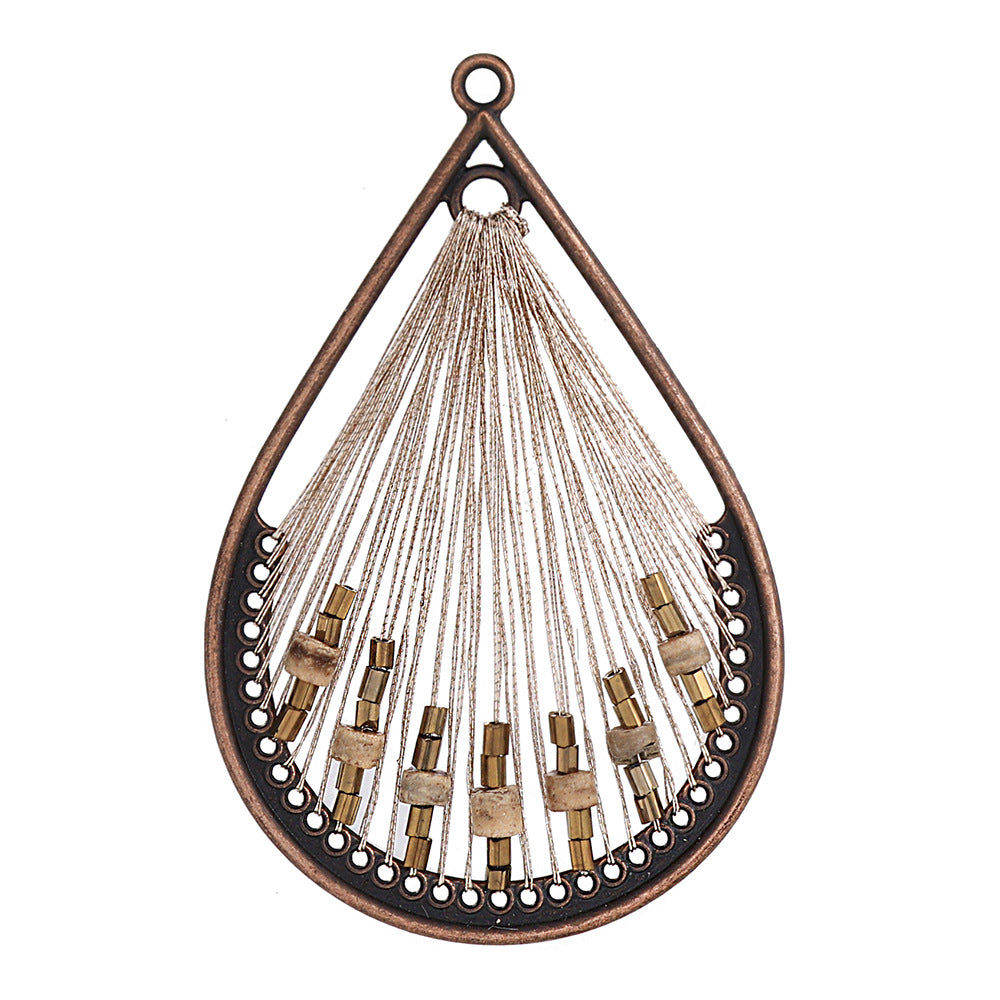 Alloy Earring Findings With Braid Craftsmanship In Bohemian Style, Available In Colour For Jewelry Accessories