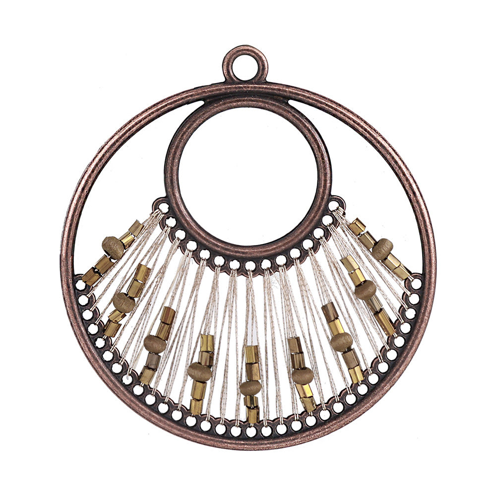 Alloy Earring Findings With Braid Craftsmanship In Bohemian Style, Available In Colour For Jewelry Accessories