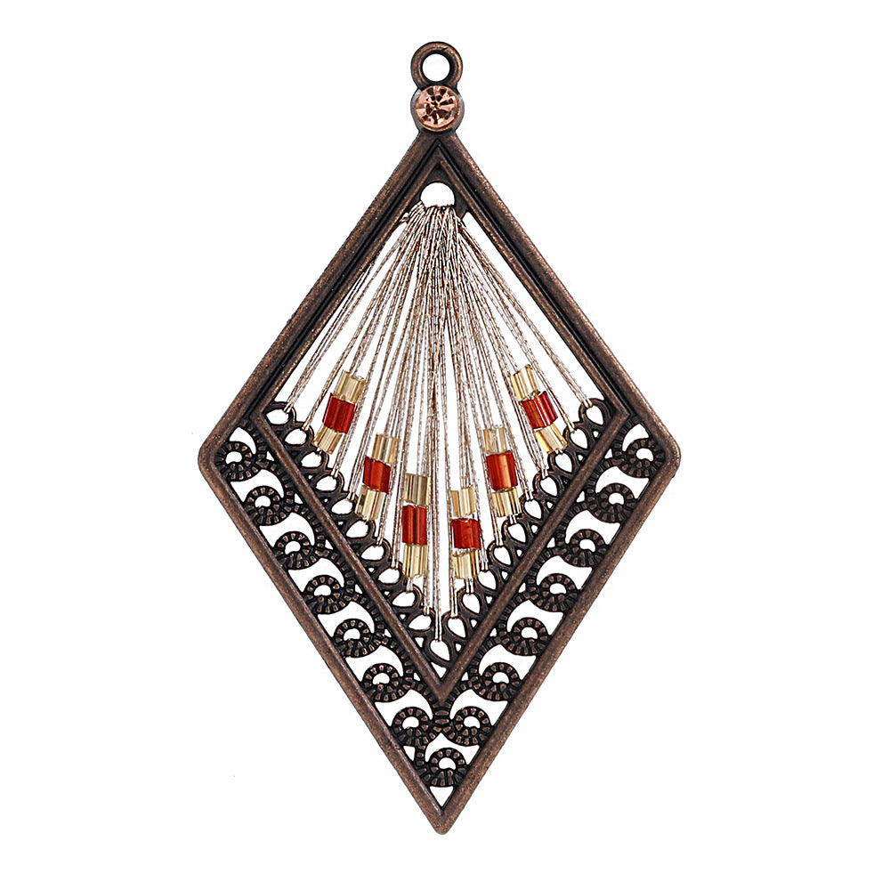 Alloy Earring Findings With Braid Craftsmanship In Bohemian Style, Available In Colour For Jewelry Accessories