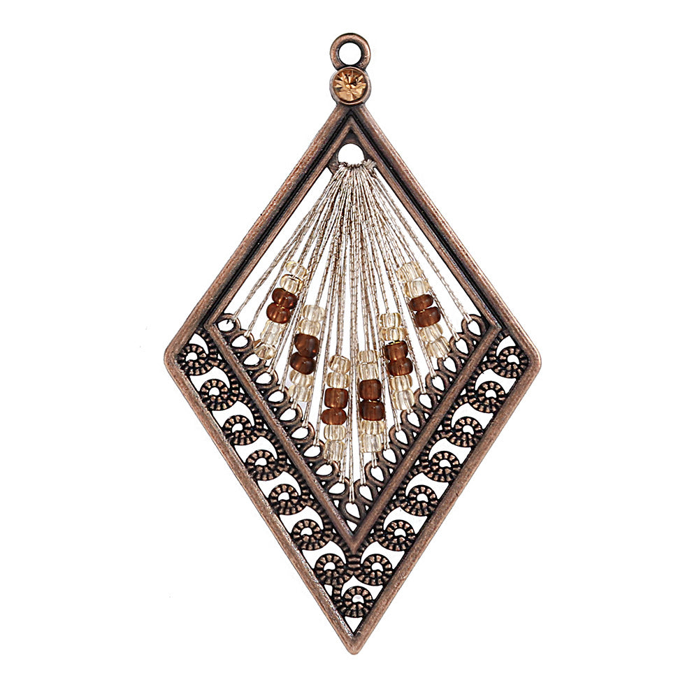 Alloy Earring Findings With Braid Craftsmanship In Bohemian Style, Available In Colour For Jewelry Accessories