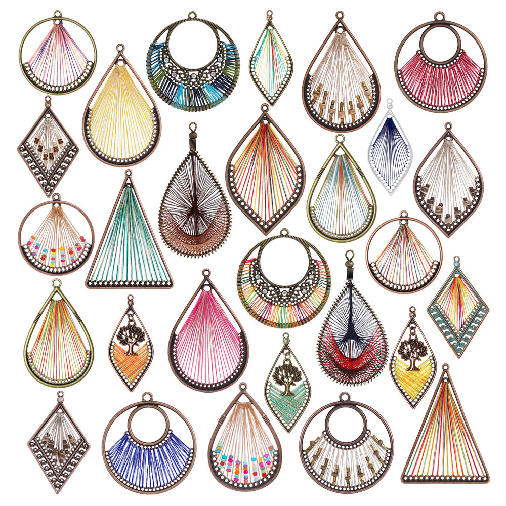 Alloy Earring Findings With Braid Craftsmanship In Bohemian Style, Available In Colour For Jewelry Accessories