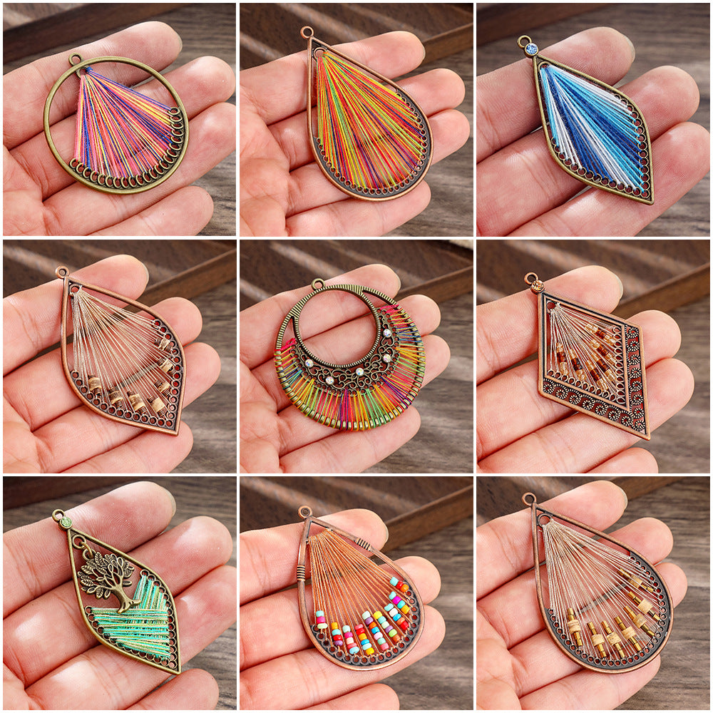 Alloy Earring Findings With Braid Craftsmanship In Bohemian Style, Available In Colour For Jewelry Accessories