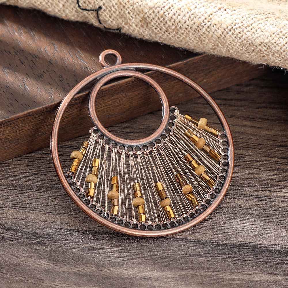 Alloy Earring Findings With Braid Craftsmanship In Bohemian Style, Available In Colour For Jewelry Accessories