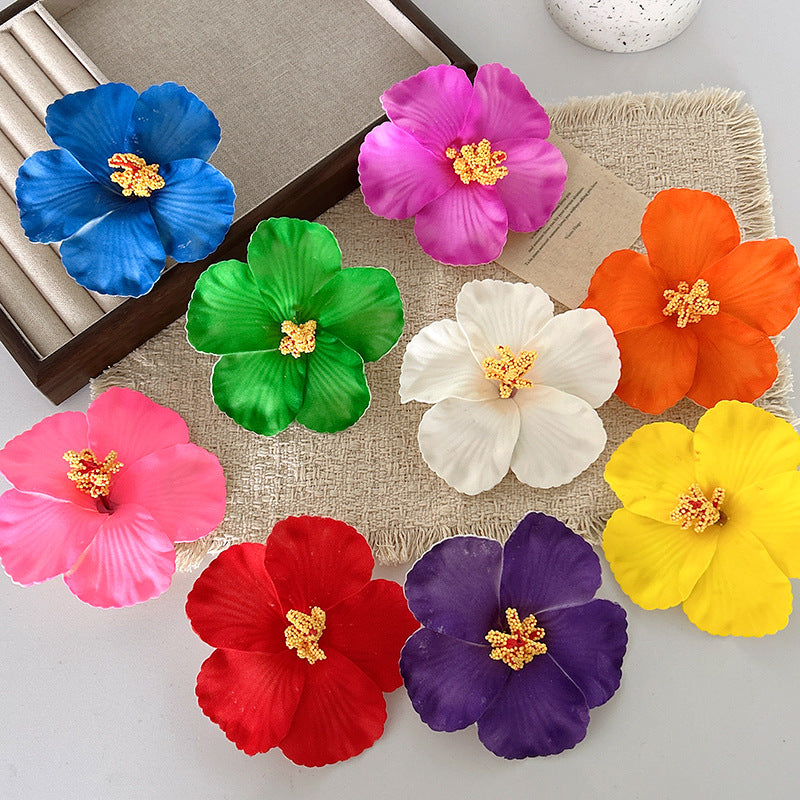 Beach Style Flowers Hairpin For Women In Natural Pink, Made Of Durable Plastic, Perfect For Summer