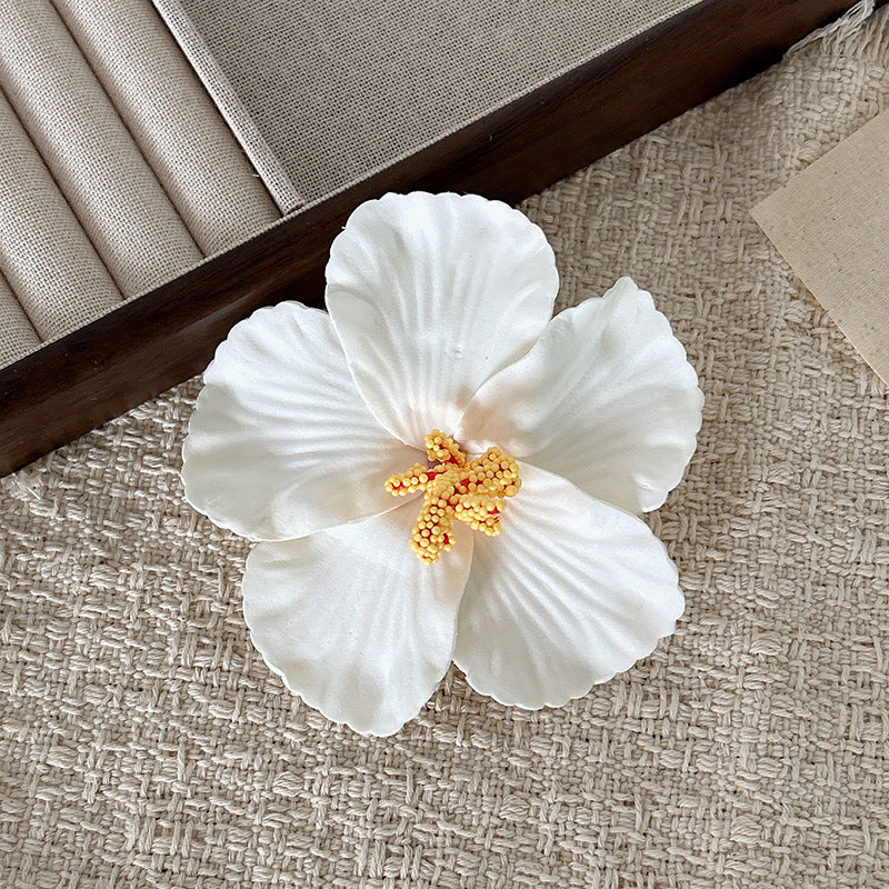 Beach Style Flowers Hairpin For Women In Natural Pink, Made Of Durable Plastic, Perfect For Summer
