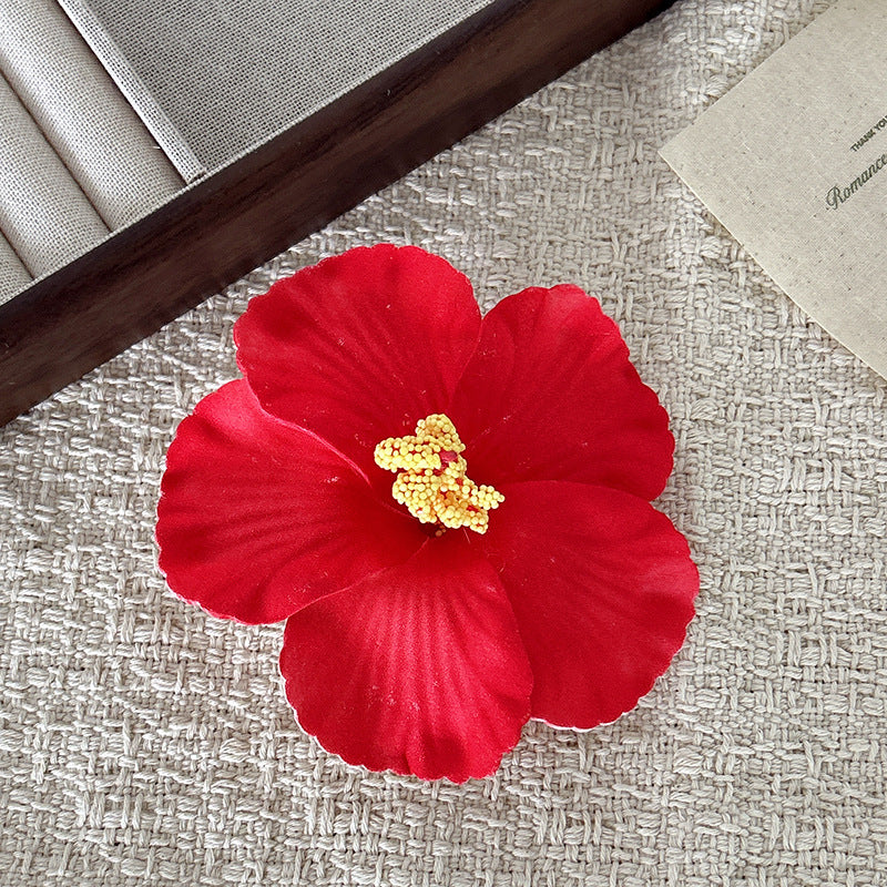 Beach Style Flowers Hairpin For Women In Natural Pink, Made Of Durable Plastic, Perfect For Summer