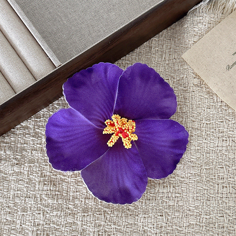 Beach Style Flowers Hairpin For Women In Natural Pink, Made Of Durable Plastic, Perfect For Summer