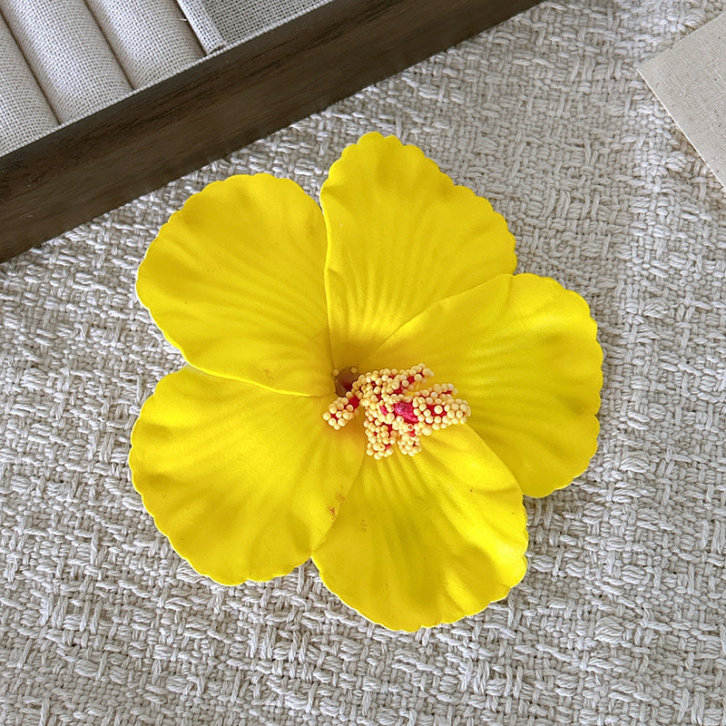 Beach Style Flowers Hairpin For Women In Natural Pink, Made Of Durable Plastic, Perfect For Summer
