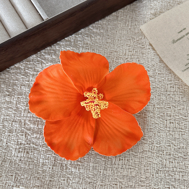 Beach Style Flowers Hairpin For Women In Natural Pink, Made Of Durable Plastic, Perfect For Summer