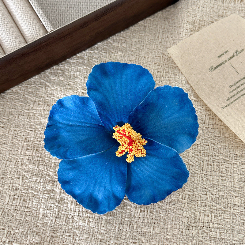Beach Style Flowers Hairpin For Women In Natural Pink, Made Of Durable Plastic, Perfect For Summer