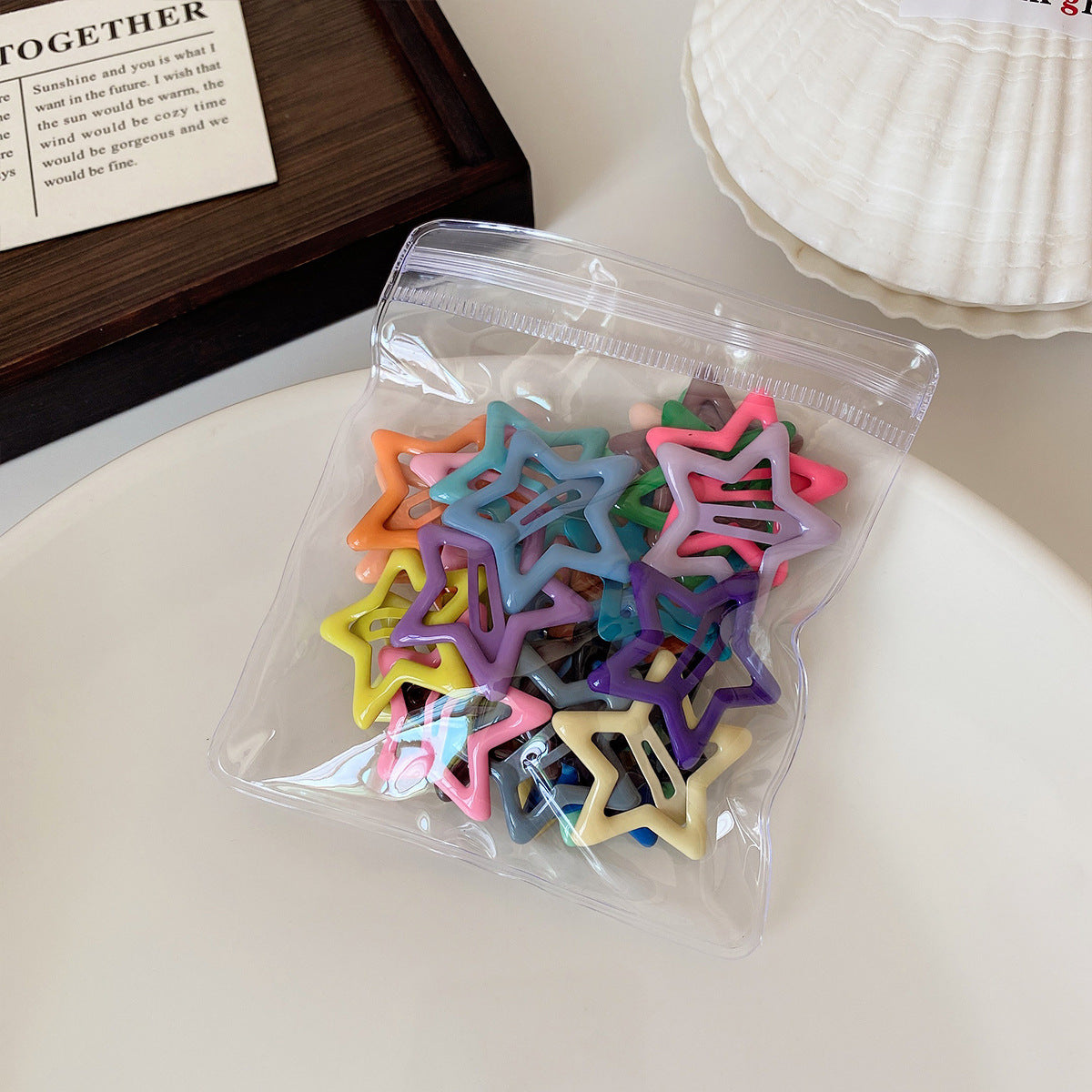 Sweet Heart Shape BB Clips Hair Accessories For Women In Multicolor, Made With Mixed Materials