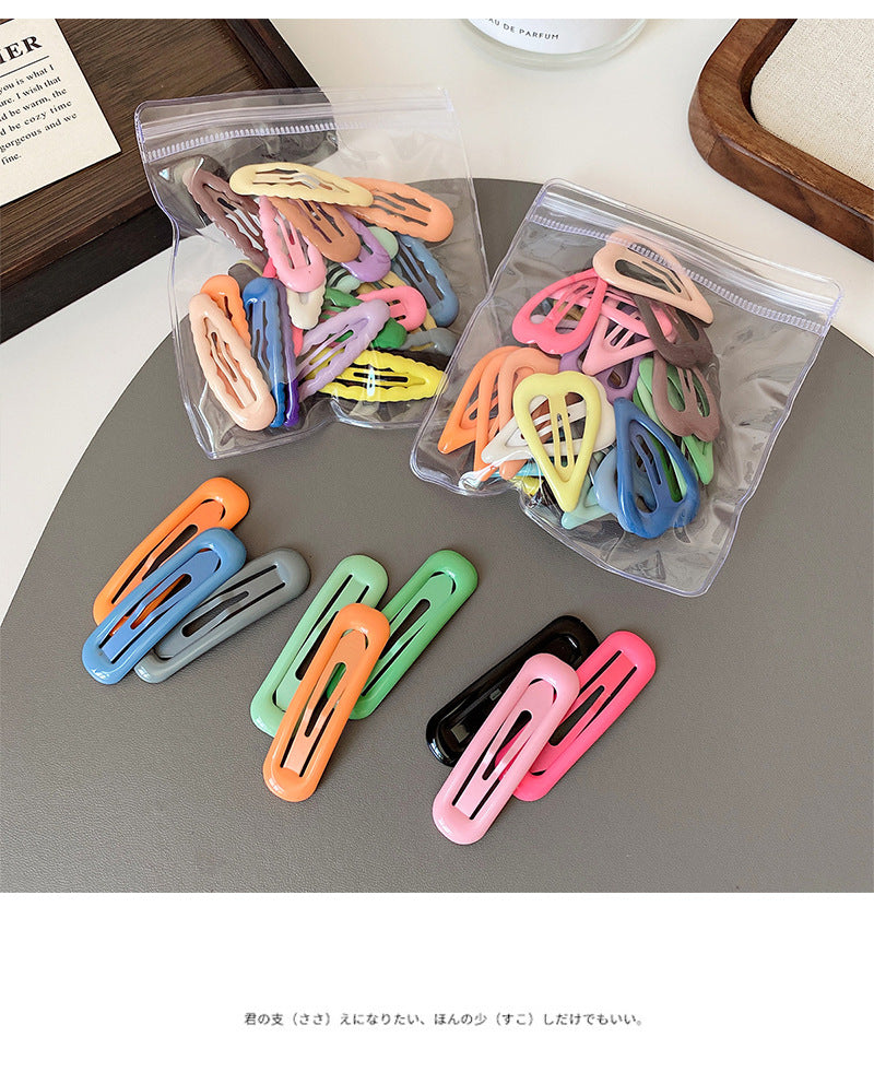 Sweet Heart Shape BB Clips Hair Accessories For Women In Multicolor, Made With Mixed Materials