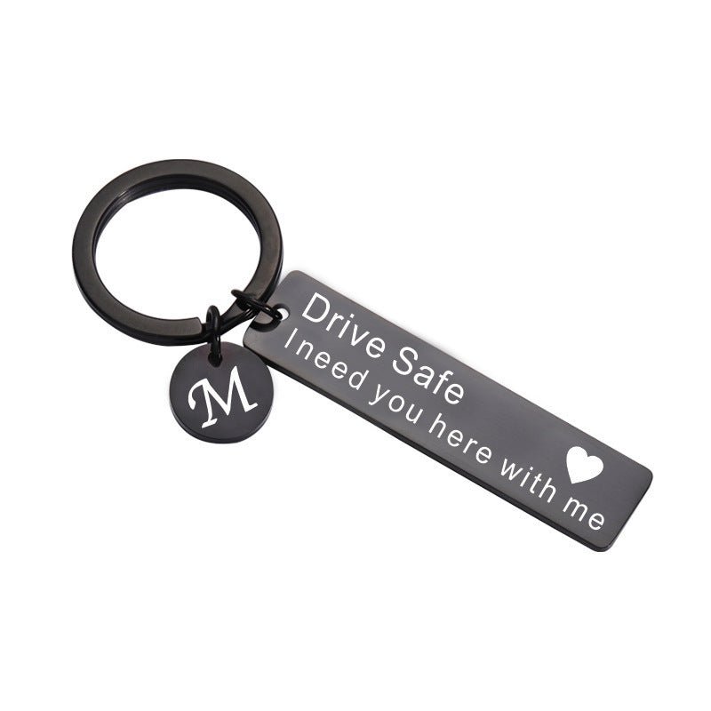 Christmas Letter Key Chain In Steel Color, Made Of Durable Metal, Perfect Holiday Accessory