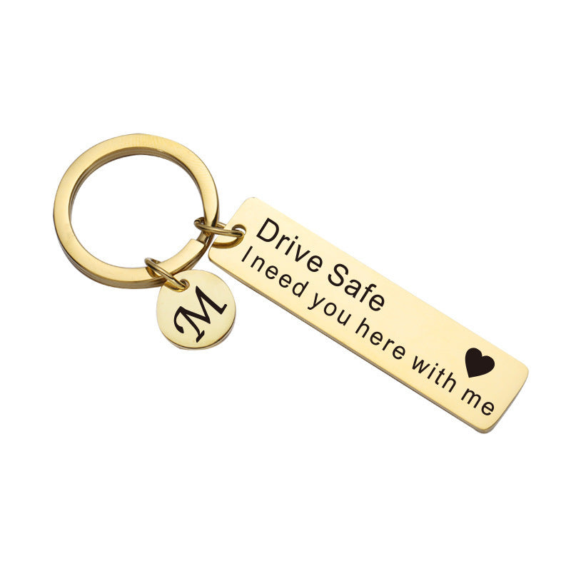 Christmas Letter Key Chain In Steel Color, Made Of Durable Metal, Perfect Holiday Accessory