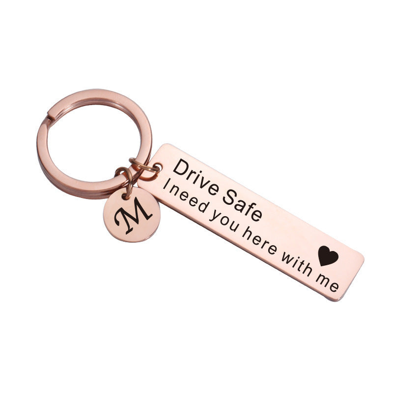 Christmas Letter Key Chain In Steel Color, Made Of Durable Metal, Perfect Holiday Accessory
