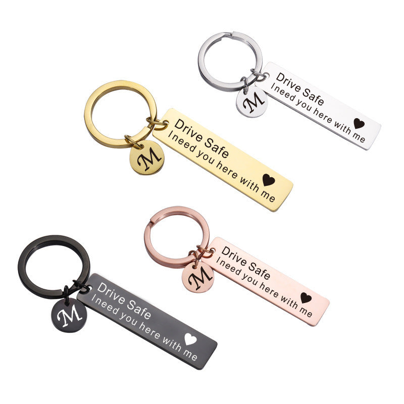 Christmas Letter Key Chain In Steel Color, Made Of Durable Metal, Perfect Holiday Accessory