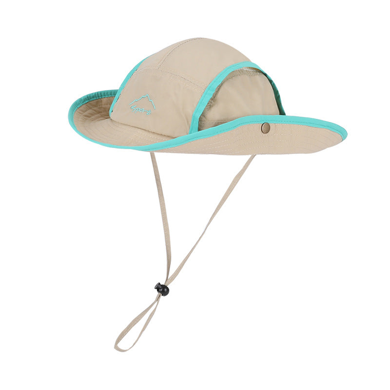 Boy's Commute Bucket Hat In Natural Pink Nylon, Summer Hat For Kids