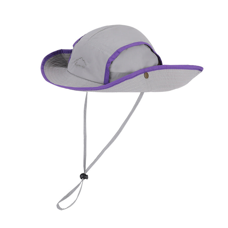 Boy's Commute Bucket Hat In Natural Pink Nylon, Summer Hat For Kids